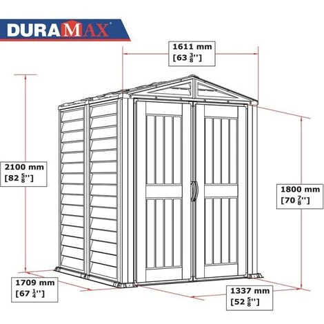 EZOOZA YardMate Plus Abri De Jardin En PVC 153 X 153 Cm Gris Clair Et Foncé - Grigio/Grigio Scuro 4 EZOOZA YardMate Plus Abri De Jardin En PVC 153 X 153 Cm Gris Clair Et Foncé - Grigio/Grigio Scuro – Image 2