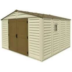 Ezooza WoodBrige Plus Abri De Jardin En PVC 320 X 320 Cm Beige Et Marron - Avorio/Marrone