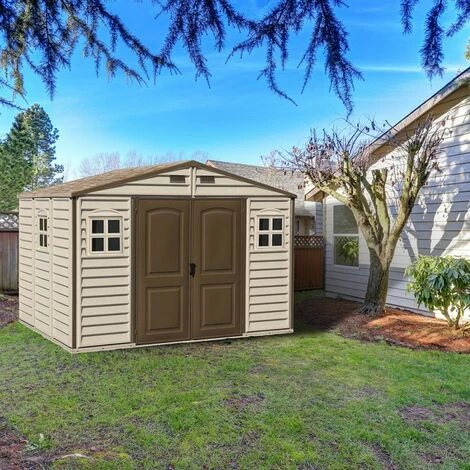 Ezooza Abri De Jardin En PVC Woodside 325 X 247 X233 Cm Couleur Beige Et Marron - Avorio/Marrone 7 Ezooza Abri De Jardin En PVC Woodside 325 X 247 X233 Cm Couleur Beige Et Marron - Avorio/Marrone – Image 5