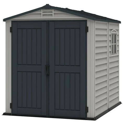 EZOOZA Storemate Plus Abri De Jardin En PVC 183 X 183 Cm Gris Clair Et Foncé - Grigio/Grigio Scuro 3 EZOOZA Storemate Plus Abri De Jardin En PVC 183 X 183 Cm Gris Clair Et Foncé - Grigio/Grigio Scuro