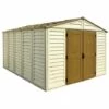 EZOOZA WoodBrige Plus Abri De Jardin En PVC 320 X 396 Cm Beige Et Marron - Avorio/Marrone