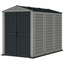 EZOOZA YardMate Plus Abri De Jardin En PVC 171 X 252 X 199 Cm Gris Clair Et Foncé - Grigio/Grigio Scuro