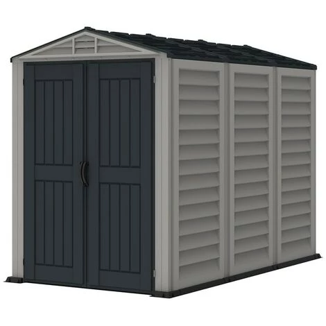 EZOOZA YardMate Plus Abri De Jardin En PVC 171 X 252 X 199 Cm Gris Clair Et Foncé - Grigio/Grigio Scuro 3 EZOOZA YardMate Plus Abri De Jardin En PVC 171 X 252 X 199 Cm Gris Clair Et Foncé - Grigio/Grigio Scuro