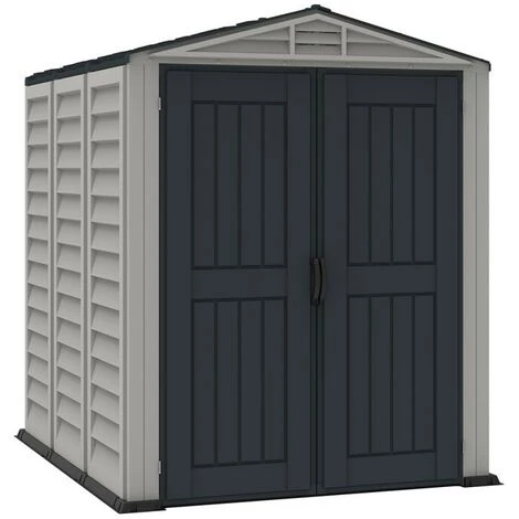 EZOOZA YardMate Plus Abri De Jardin En PVC 171 X 252 X 199 Cm Gris Clair Et Foncé - Grigio/Grigio Scuro 5 EZOOZA YardMate Plus Abri De Jardin En PVC 171 X 252 X 199 Cm Gris Clair Et Foncé - Grigio/Grigio Scuro – Image 3