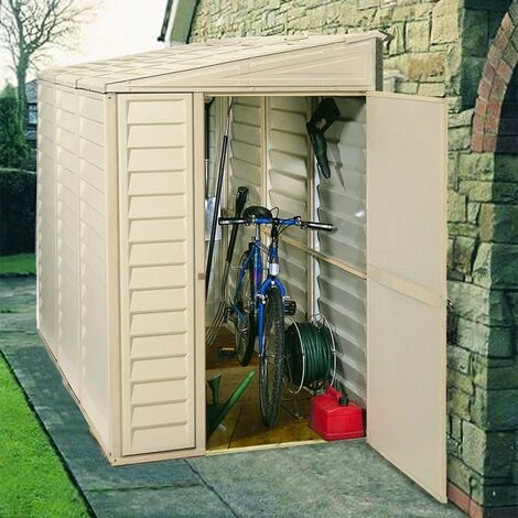 Ezooza Abri De Jardin En PVC SideMate 4'x8' Classique 122 X 241 X 188 Cm - Avorio 5 Ezooza Abri De Jardin En PVC SideMate 4'x8' Classique 122 X 241 X 188 Cm - Avorio – Image 3