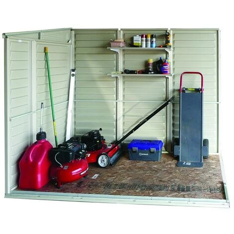 Ezooza Abri De Jardin En PVC SideMate 4'x8' Classique 122 X 241 X 188 Cm - Avorio 6 Ezooza Abri De Jardin En PVC SideMate 4'x8' Classique 122 X 241 X 188 Cm - Avorio – Image 4