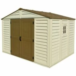 Ezooza WoodBrige Plus Abri De Jardin En PVC 320 X 244 Cm Beige Et Marron - Avorio/Marrone