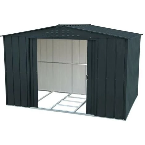Ezooza Abri De Jardin En Métal Top Shed 305 X 244 Cm Gris Anthracite - Grigio Scuro 3 Ezooza Abri De Jardin En Métal Top Shed 305 X 244 Cm Gris Anthracite - Grigio Scuro