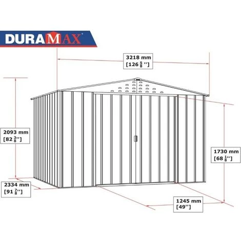 Ezooza Abri De Jardin En Métal Top Shed 305 X 244 Cm Gris Anthracite - Grigio Scuro 4 Ezooza Abri De Jardin En Métal Top Shed 305 X 244 Cm Gris Anthracite - Grigio Scuro â Image 2
