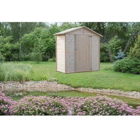 AUTRES Abri De Jardin En Bois De Sapin EKJU 2,43 M² - Epaisseur 16 Mm - Beige 6 AUTRES Abri De Jardin En Bois De Sapin EKJU 2,43 M² - Epaisseur 16 Mm - Beige – Image 4
