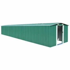 ASUPERMALL Abri De Jardin Vert 257x779x181 Cm Acier Galvanise