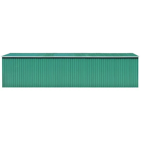 ASUPERMALL Abri De Jardin Vert 257x779x181 Cm Acier Galvanise 7 ASUPERMALL Abri De Jardin Vert 257x779x181 Cm Acier Galvanise – Image 5
