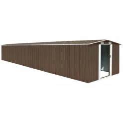 ASUPERMALL Abri De Jardin Marron 257x779x181 Cm Acier Galvanise