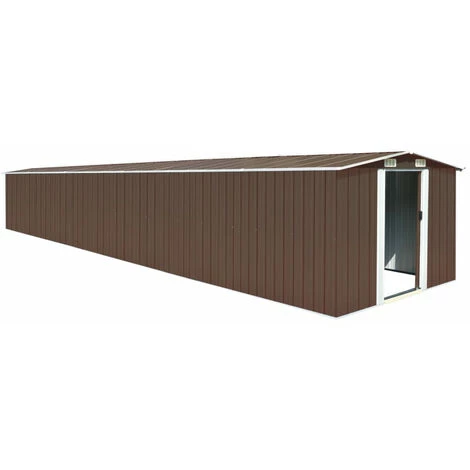 ASUPERMALL Abri De Jardin Marron 257x779x181 Cm Acier Galvanise 3 ASUPERMALL Abri De Jardin Marron 257x779x181 Cm Acier Galvanise