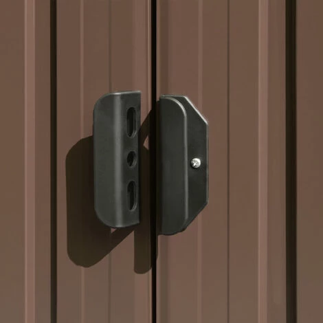 ASUPERMALL Abri De Jardin Marron 257x779x181 Cm Acier Galvanise 4 ASUPERMALL Abri De Jardin Marron 257x779x181 Cm Acier Galvanise – Image 2