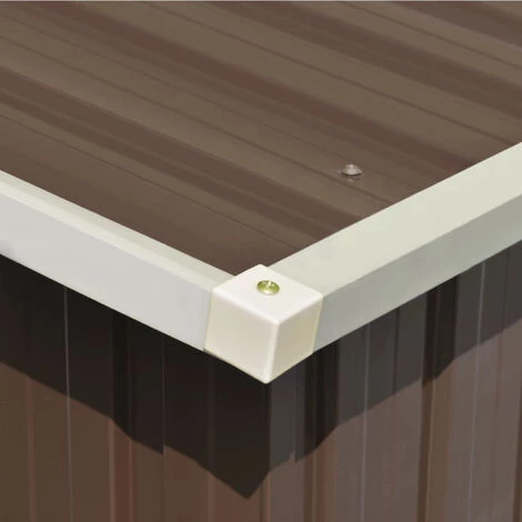 ASUPERMALL Abri De Jardin Marron 257x779x181 Cm Acier Galvanise 6 ASUPERMALL Abri De Jardin Marron 257x779x181 Cm Acier Galvanise – Image 4