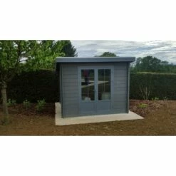 GREEN OUTSIDE Abri De Jardin Composite 3x3 Toit Plat Contemporain