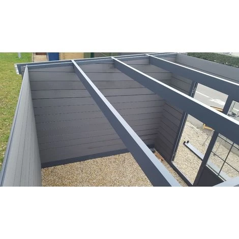 GREEN OUTSIDE Abri De Jardin Composite 3x3 Toit Plat Contemporain 4 GREEN OUTSIDE Abri De Jardin Composite 3x3 Toit Plat Contemporain – Image 2