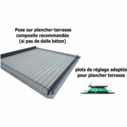 GREEN OUTSIDE Plots De Réglage Plastique Pour Plancher Terrasse Composite