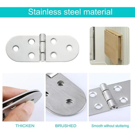 GUAZHUNIFR Charnière De Table Pliante Charnière Rabattable Accessoire Pour Abri De Jardin 6 Morceaux Guazhuni (argent) 6 GUAZHUNIFR Charnière De Table Pliante Charnière Rabattable Accessoire Pour Abri De Jardin 6 Morceaux Guazhuni (argent) – Image 4