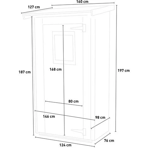 ALCE Cabanon De Jardin En Bois Pour Outils Et Instruments Externes Hobby 146x98 6 ALCE Cabanon De Jardin En Bois Pour Outils Et Instruments Externes Hobby 146x98 – Image 4
