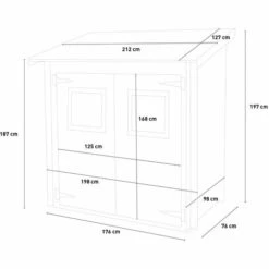 ALCE Cabanon à Outils Et Abri De Jardin En Bois Avec Porte Fenêtre Hobby 198x98 9 ALCE Cabanon à Outils Et Abri De Jardin En Bois Avec Porte Fenêtre Hobby 198x98 -France Abri de jardin Soldes Boutique 43381667 4