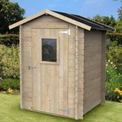 ALCE Cabanon De Jardin En Bois Pour Outils Avec Porte-fenêtre Hobby 146x146