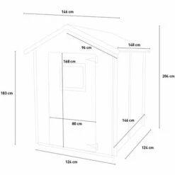ALCE Cabanon De Jardin En Bois Pour Outils Avec Porte-fenêtre Hobby 146x146 9 ALCE Cabanon De Jardin En Bois Pour Outils Avec Porte-fenêtre Hobby 146x146 -France Abri de jardin Soldes Boutique 43381670 4