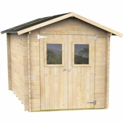 ALCE Abri De Jardin Avec Double Porte En Bois Pour Le Rangement Des Outils Roby 198x198 -France Abri de jardin Soldes Boutique 43381676 3