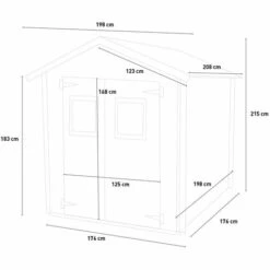 ALCE Abri De Jardin Avec Double Porte En Bois Pour Le Rangement Des Outils Roby 198x198 -France Abri de jardin Soldes Boutique 43381676 4