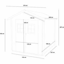 ALCE Cabanon De Jardin Abri En Bois Pour Outils Avec Double Porte Opera 215x180 9 ALCE Cabanon De Jardin Abri En Bois Pour Outils Avec Double Porte Opera 215x180 -France Abri de jardin Soldes Boutique 43381677 4