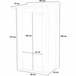 ALCE Cabanon En Bois Pour Le Jardinage Extérieur Outils De Bricolage Arturo 98x64 9 ALCE Cabanon En Bois Pour Le Jardinage Extérieur Outils De Bricolage Arturo 98x64 -France Abri de jardin Soldes Boutique 43381688 4