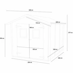 ALCE Abri De Jardin Cabanon En Bois Double Porte Pour Outils Hobby 248x248 -France Abri de jardin Soldes Boutique 43381693 4