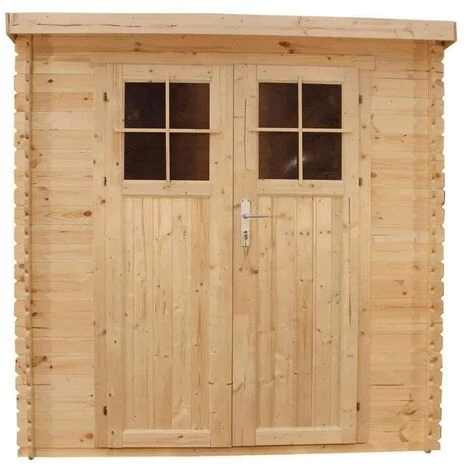 TIMBELA M310F Abri De Jardin En Bois -porte Verrouillable De Haute Qualité - Stockage Extérieur L239xL144xH200cm/2.63 M2 - Petit Abri à Outils, Local à Vélos - Toit Imperméable, Fenêtres - Beige 3 TIMBELA M310F Abri De Jardin En Bois -porte Verrouillable De Haute Qualité - Stockage Extérieur L239xL144xH200cm/2.63 M2 - Petit Abri à Outils, Local à Vélos - Toit Imperméable, Fenêtres - Beige