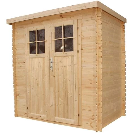 TIMBELA M310F Abri De Jardin En Bois -porte Verrouillable De Haute Qualité - Stockage Extérieur L239xL144xH200cm/2.63 M2 - Petit Abri à Outils, Local à Vélos - Toit Imperméable, Fenêtres - Beige 4 TIMBELA M310F Abri De Jardin En Bois -porte Verrouillable De Haute Qualité - Stockage Extérieur L239xL144xH200cm/2.63 M2 - Petit Abri à Outils, Local à Vélos - Toit Imperméable, Fenêtres - Beige – Image 2