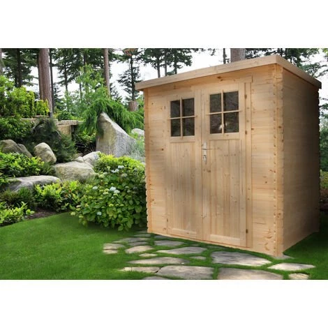 TIMBELA M310F Abri De Jardin En Bois -porte Verrouillable De Haute Qualité - Stockage Extérieur L239xL144xH200cm/2.63 M2 - Petit Abri à Outils, Local à Vélos - Toit Imperméable, Fenêtres - Beige 7 TIMBELA M310F Abri De Jardin En Bois -porte Verrouillable De Haute Qualité - Stockage Extérieur L239xL144xH200cm/2.63 M2 - Petit Abri à Outils, Local à Vélos - Toit Imperméable, Fenêtres - Beige – Image 5