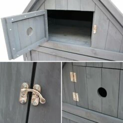 ALICE'S GARDEN Armoire De Jardin En Bois. Mimosa Anthracite. 65 X 54.5 X 179 Cm Cm. Abri De Jardin En Bois. Armoire De Rangement. Range Outils -France Abri de jardin Soldes Boutique 44640388 3