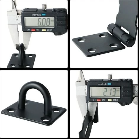 Verrou De Porte Cadenas Fermoir Moraillon Loquet De Porte Avec Vis Pour Porte, Meubles, Armoire, Tiroir, Placard Et Jardin,Mat En Acier Inoxydable 4pouces Fontainebleau Noir 1jeu 5 Verrou De Porte Cadenas Fermoir Moraillon Loquet De Porte Avec Vis Pour Porte, Meubles, Armoire, Tiroir, Placard Et Jardin,Mat En Acier Inoxydable 4pouces Fontainebleau Noir 1jeu – Image 3