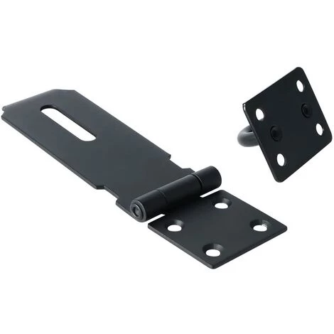 Verrou De Porte Cadenas Fermoir Moraillon Loquet De Porte Avec Vis Pour Porte, Meubles, Armoire, Tiroir, Placard Et Jardin,Mat En Acier Inoxydable 4pouces Fontainebleau Noir 1jeu 6 Verrou De Porte Cadenas Fermoir Moraillon Loquet De Porte Avec Vis Pour Porte, Meubles, Armoire, Tiroir, Placard Et Jardin,Mat En Acier Inoxydable 4pouces Fontainebleau Noir 1jeu – Image 4