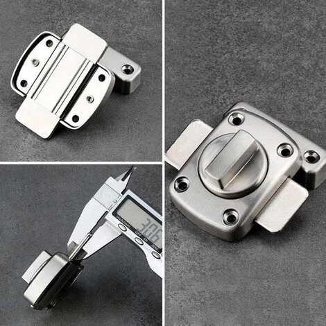 Verrou De Porte De Salle De Bain Avec 6 Vis, Serrure Antivol Pour Armoire, Penderie, Loft, Boulon Coulissant Monté Dans Le Jardin Fontainebleau Argent 4 Verrou De Porte De Salle De Bain Avec 6 Vis, Serrure Antivol Pour Armoire, Penderie, Loft, Boulon Coulissant Monté Dans Le Jardin Fontainebleau Argent – Image 2