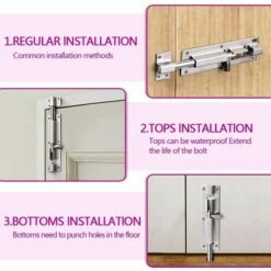 Loquet Porte Verrou,Sécurité Boulon De Verrouillage,verrou De Loquet Coulissant En Acier Inoxydable Avec Vis Pour Tous Les Types De Portes Internesr -3pouces Fontainebleau 2ensembles Argent 11 Loquet Porte Verrou,Sécurité Boulon De Verrouillage,verrou De Loquet Coulissant En Acier Inoxydable Avec Vis Pour Tous Les Types De Portes Internesr -3pouces Fontainebleau 2ensembles Argent -France Abri de jardin Soldes Boutique 44916765 5