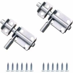 Loquets De Porte De Sécurité Verrou De Porte Acier Inoxydable Verrou Loquet Petit Dispositif Antivol Pour Porte Coulissante Portes En Bois, Portes De Salle De Bain Fontainebleau 2ensembles Argent