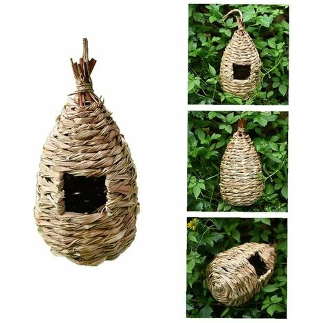 Tissé Nid D'oiseau Colibri Maison Hanging Cabane D'oiseaux Pour Oiseaux Habitat Extérieur Jardin Décoration Accessoires De Jardin Fournitures 11*24cm Fontainebleau 6 Tissé Nid D'oiseau Colibri Maison Hanging Cabane D'oiseaux Pour Oiseaux Habitat Extérieur Jardin Décoration Accessoires De Jardin Fournitures 11*24cm Fontainebleau – Image 4