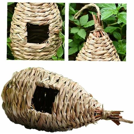 Tissé Nid D'oiseau Colibri Maison Hanging Cabane D'oiseaux Pour Oiseaux Habitat Extérieur Jardin Décoration Accessoires De Jardin Fournitures 11*24cm Fontainebleau 7 Tissé Nid D'oiseau Colibri Maison Hanging Cabane D'oiseaux Pour Oiseaux Habitat Extérieur Jardin Décoration Accessoires De Jardin Fournitures 11*24cm Fontainebleau – Image 5