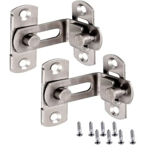 Loquets Et Verrous 90 Degrés à Angle Acier Inoxydable Droite Ouvert Cadenas De Portail Petite Antivol Loquet De Porte Pour Portails Et Armoires, Toilettes, Fenêtres, Meubles 50*41*21 Mm Fontainebleau 2Pcs Argent 3 Loquets Et Verrous 90 Degrés à Angle Acier Inoxydable Droite Ouvert Cadenas De Portail Petite Antivol Loquet De Porte Pour Portails Et Armoires, Toilettes, Fenêtres, Meubles 50*41*21 Mm Fontainebleau 2Pcs Argent