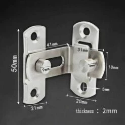 Loquets Et Verrous 90 Degrés à Angle Acier Inoxydable Droite Ouvert Cadenas De Portail Petite Antivol Loquet De Porte Pour Portails Et Armoires, Toilettes, Fenêtres, Meubles 50*41*21 Mm Fontainebleau 2Pcs Argent 9 Loquets Et Verrous 90 Degrés à Angle Acier Inoxydable Droite Ouvert Cadenas De Portail Petite Antivol Loquet De Porte Pour Portails Et Armoires, Toilettes, Fenêtres, Meubles 50*41*21 Mm Fontainebleau 2Pcs Argent -France Abri de jardin Soldes Boutique 45121151 3