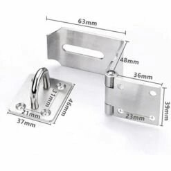 Verrou De Porte 90 Degrés Verrouillage Lourd Pour Cadenas En Acier Inoxydable Avec Vis 10cm Fontainebleau Argent -France Abri de jardin Soldes Boutique 45121152 4