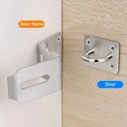 Verrou De Porte 90 Degrés Verrouillage Lourd Pour Cadenas En Acier Inoxydable Avec Vis 10cm Fontainebleau Argent -France Abri de jardin Soldes Boutique 45121152 5