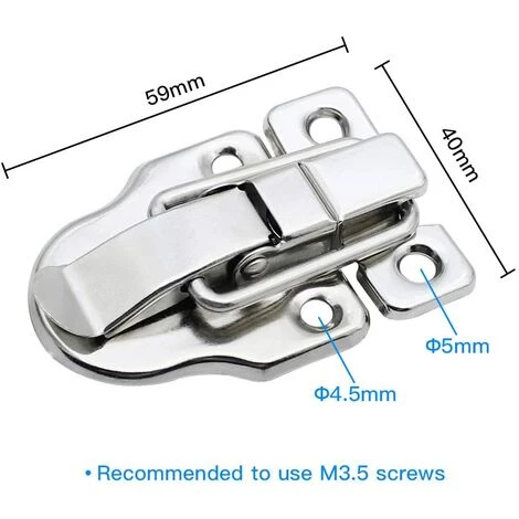 Bascule Fermeture à Levier Métallique Fermoir à Bascule Loquet Boîte à Ressort Fermeture Pour Coffre Boîte à Outil Boîte De Rangement 59*40mm Fontainebleau 4Pcs Argent 6 Bascule Fermeture à Levier Métallique Fermoir à Bascule Loquet Boîte à Ressort Fermeture Pour Coffre Boîte à Outil Boîte De Rangement 59*40mm Fontainebleau 4Pcs Argent – Image 4