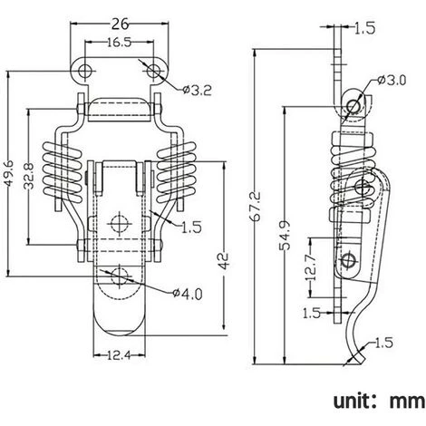 Loquet De Serrage En Acier Inoxydable, Loquet De Boîte De Verrouillage à Levier, Outil à Main à Dégagement Rapide, Porte En Métal à Forte Capacité De Charge 67*26mm Fontainebleau 4Pcs 4 Loquet De Serrage En Acier Inoxydable, Loquet De Boîte De Verrouillage à Levier, Outil à Main à Dégagement Rapide, Porte En Métal à Forte Capacité De Charge 67*26mm Fontainebleau 4Pcs â Image 2